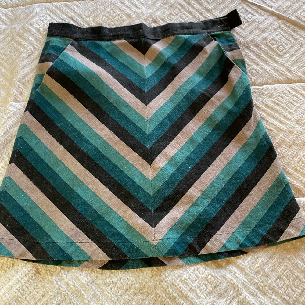 Linen A-line skirt